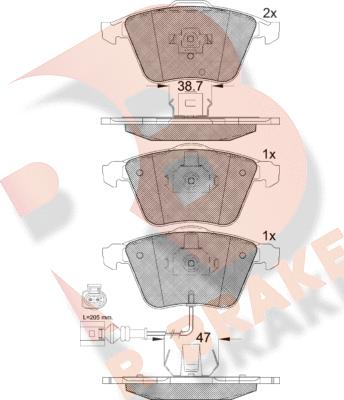R Brake RB1653 - Set placute frana,frana disc aaoparts.ro