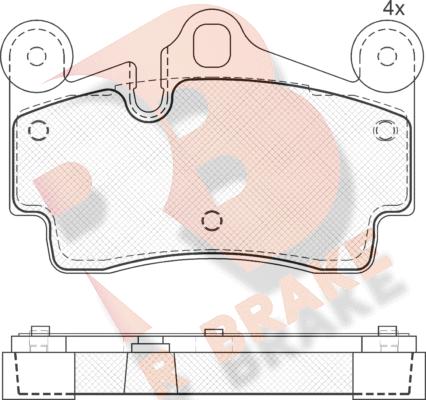 R Brake RB1611 - Set placute frana,frana disc aaoparts.ro