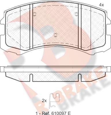 R Brake RB1618 - Set placute frana,frana disc aaoparts.ro