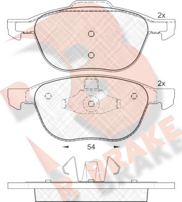 R Brake RB1617 - Set placute frana,frana disc aaoparts.ro