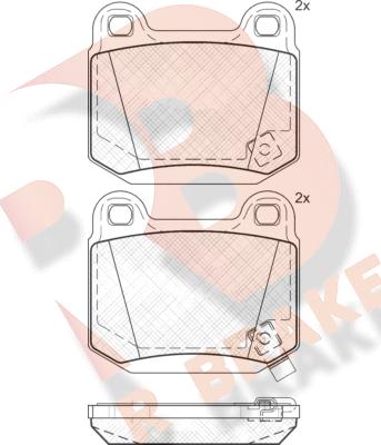 R Brake RB1634 - Set placute frana,frana disc aaoparts.ro
