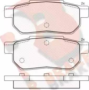 R Brake RB1045 - Set placute frana,frana disc aaoparts.ro