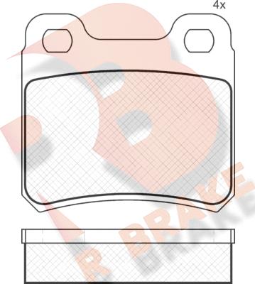 R Brake RB1023 - Set placute frana,frana disc aaoparts.ro