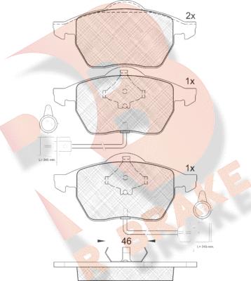R Brake RB1191 - Set placute frana,frana disc aaoparts.ro
