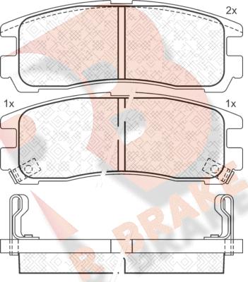 R Brake RB1192 - Set placute frana,frana disc aaoparts.ro