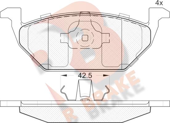R Brake RB1184 - Set placute frana,frana disc aaoparts.ro
