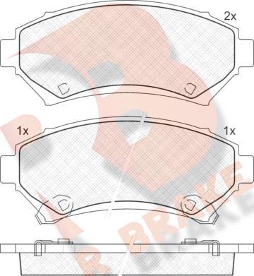 R Brake RB1182 - Set placute frana,frana disc aaoparts.ro