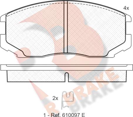 R Brake RB1129 - Set placute frana,frana disc aaoparts.ro