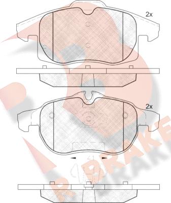R Brake RB1891 - Set placute frana,frana disc aaoparts.ro