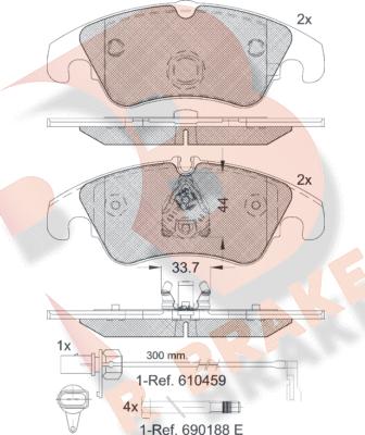 R Brake RB1862 - Set placute frana,frana disc aaoparts.ro