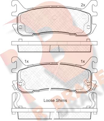 R Brake RB1819 - Set placute frana,frana disc aaoparts.ro
