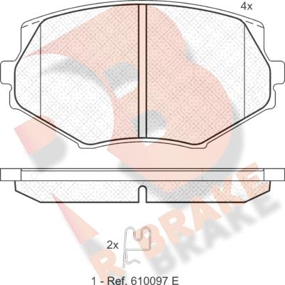 R Brake RB1818 - Set placute frana,frana disc aaoparts.ro