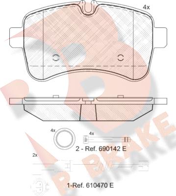 R Brake RB1837-203 - Set placute frana,frana disc aaoparts.ro