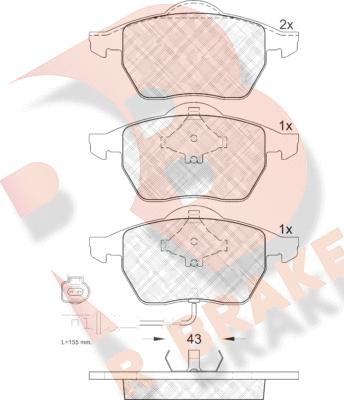 R Brake RB1396 - Set placute frana,frana disc aaoparts.ro