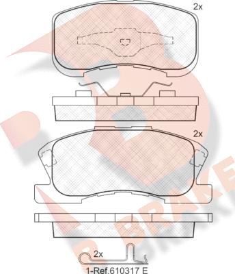 R Brake RB1342 - Set placute frana,frana disc aaoparts.ro