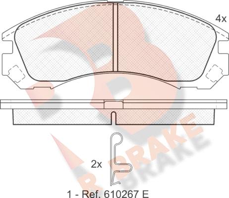 R Brake RB1358 - Set placute frana,frana disc aaoparts.ro