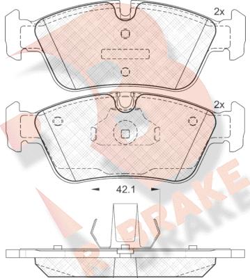 R Brake RB1295 - Set placute frana,frana disc aaoparts.ro