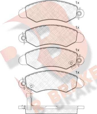 R Brake RB1293 - Set placute frana,frana disc aaoparts.ro