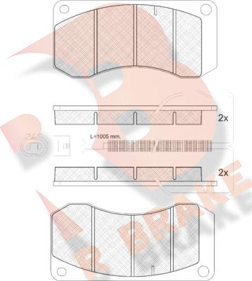 R Brake RB1244 - Set placute frana,frana disc aaoparts.ro