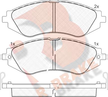 R Brake RB1263 - Set placute frana,frana disc aaoparts.ro