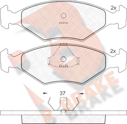 R Brake RB1215 - Set placute frana,frana disc aaoparts.ro