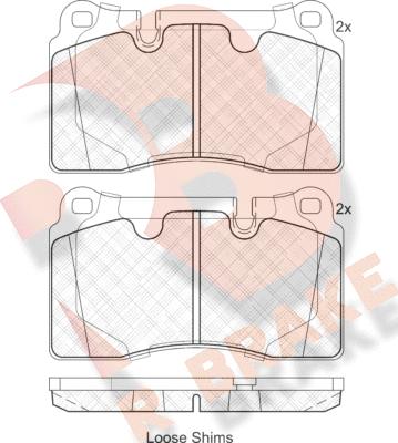 R Brake RB1790 - Set placute frana,frana disc aaoparts.ro
