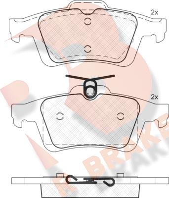R Brake RB1744 - Set placute frana,frana disc aaoparts.ro