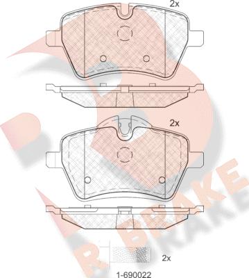 R Brake RB1756 - Set placute frana,frana disc aaoparts.ro