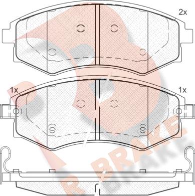 R Brake RB1716 - Set placute frana,frana disc aaoparts.ro