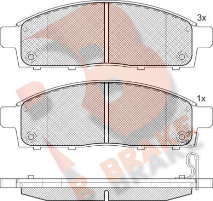 R Brake RB1784 - Set placute frana,frana disc aaoparts.ro