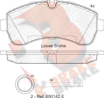 R Brake RB1785 - Set placute frana,frana disc aaoparts.ro