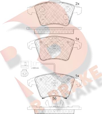 R Brake RB1779 - Set placute frana,frana disc aaoparts.ro