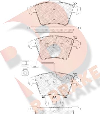 R Brake RB1778 - Set placute frana,frana disc aaoparts.ro