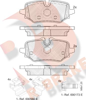 R Brake RB2469 - Set placute frana,frana disc aaoparts.ro