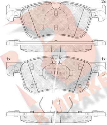 R Brake RB2464 - Set placute frana,frana disc aaoparts.ro