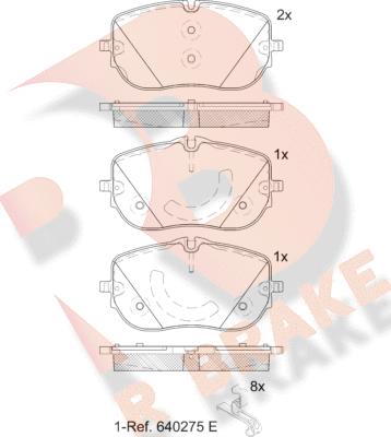 R Brake RB2432-208 - Set placute frana,frana disc aaoparts.ro