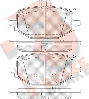 R Brake RB2426 - Set placute frana,frana disc aaoparts.ro