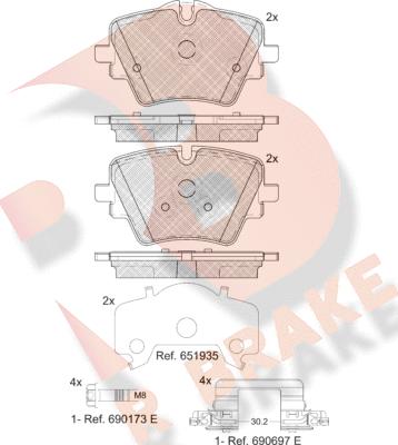 R Brake RB2472 - Set placute frana,frana disc aaoparts.ro