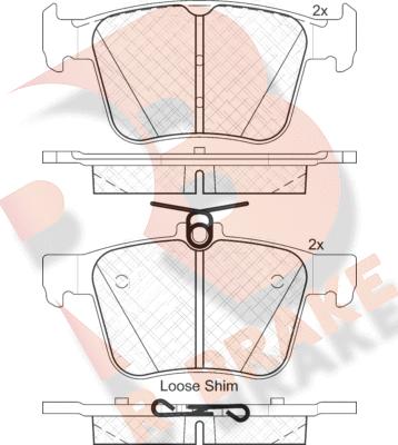 R Brake RB2098 - Set placute frana,frana disc aaoparts.ro