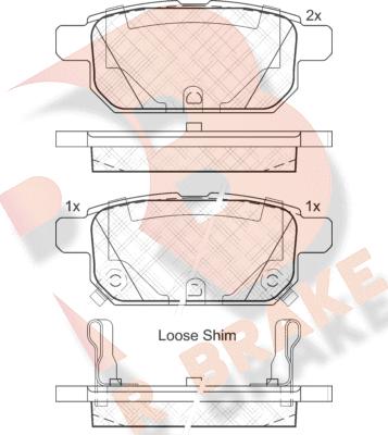 R Brake RB2017 - Set placute frana,frana disc aaoparts.ro
