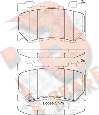 R Brake RB2089 - Set placute frana,frana disc aaoparts.ro