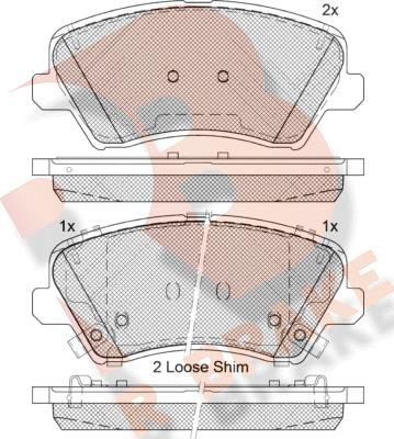 R Brake RB2029-207 - Set placute frana,frana disc aaoparts.ro