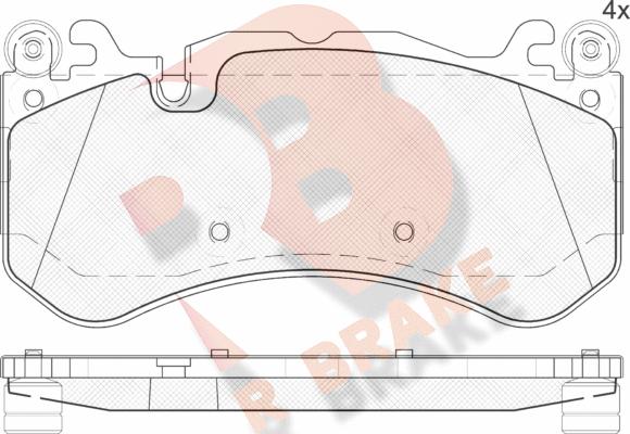 R Brake RB2079 - Set placute frana,frana disc aaoparts.ro