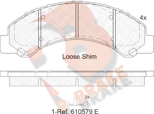 R Brake RB2146 - Set placute frana,frana disc aaoparts.ro