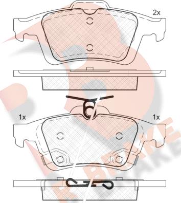R Brake RB2106 - Set placute frana,frana disc aaoparts.ro