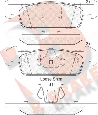 R Brake RB2115-202 - Set placute frana,frana disc aaoparts.ro