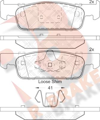 R Brake RB2115 - Set placute frana,frana disc aaoparts.ro