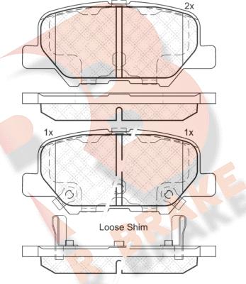 R Brake RB2118 - Set placute frana,frana disc aaoparts.ro