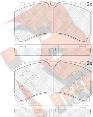 R Brake RB2123 - Set placute frana,frana disc aaoparts.ro