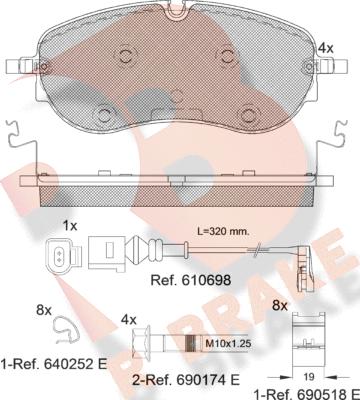 R Brake RB2391 - Set placute frana,frana disc aaoparts.ro